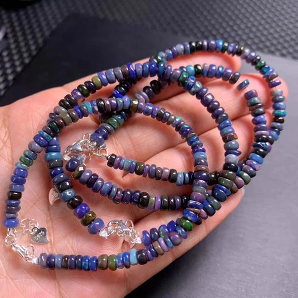 Black Opal Bead Bracelet-ToShay.org