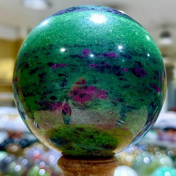 Green Ruby Zoisite Ball-ToShay.org