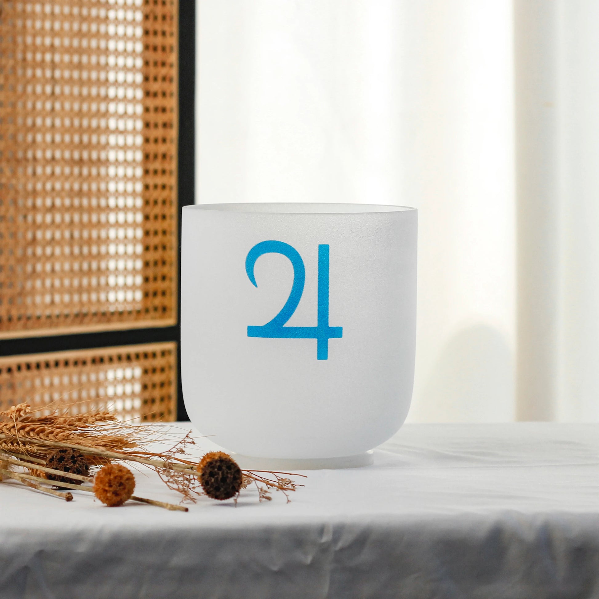 White Frosted Crystal Singing Bowls-ToShay.org