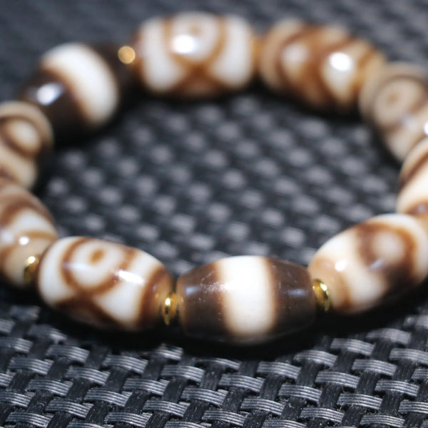 Tibetan Agate Dzi Bracelet-ToShay.org
