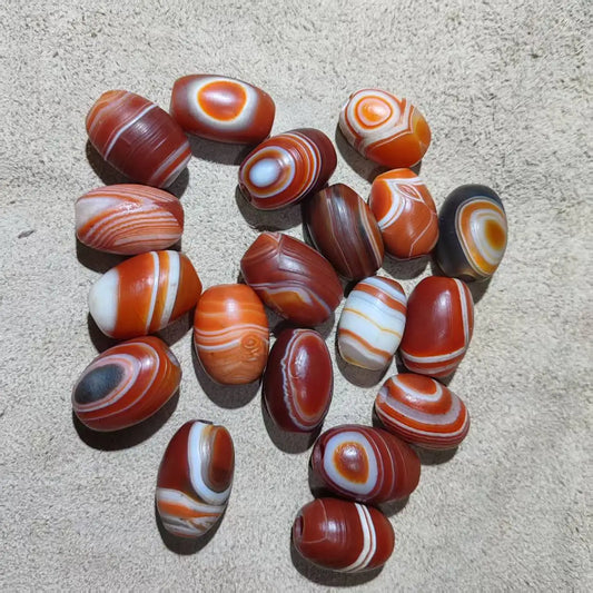 Red Carnelian Agate Dzi Bead-ToShay.org