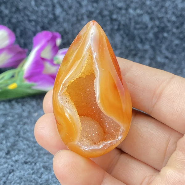 Red Agate Geode Crystal Egg-ToShay.org