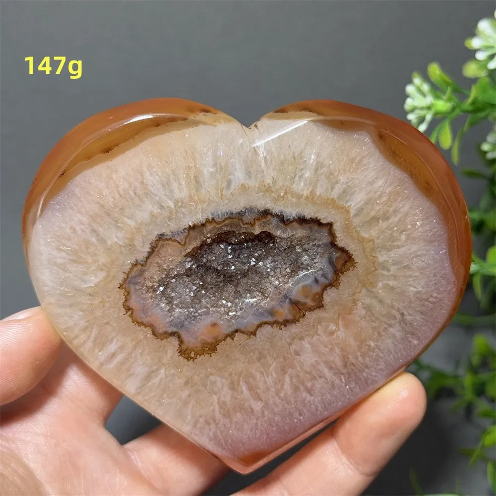 Red Agate Geode Heart-ToShay.org