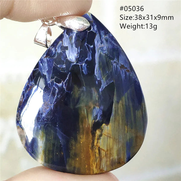 Blue Pietersite Chatoyant Pendant-ToShay.org
