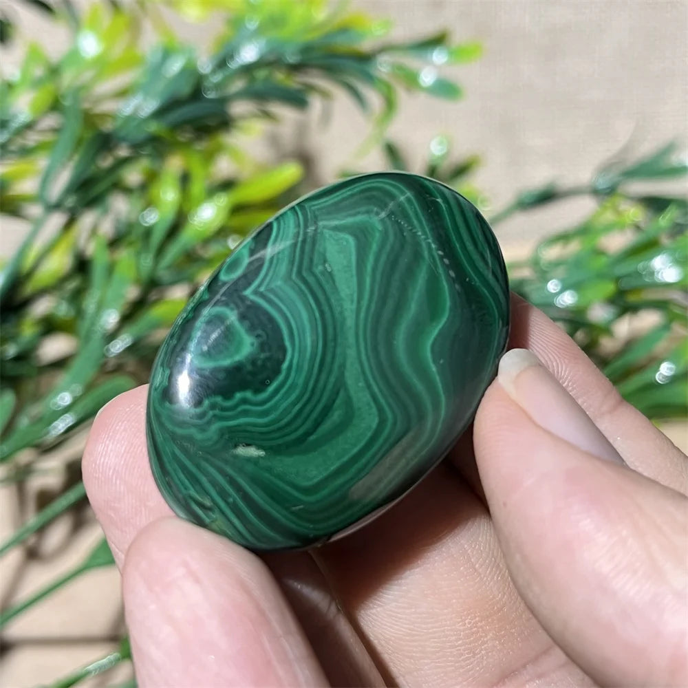 Green Malachite Palm Stone-ToShay.org