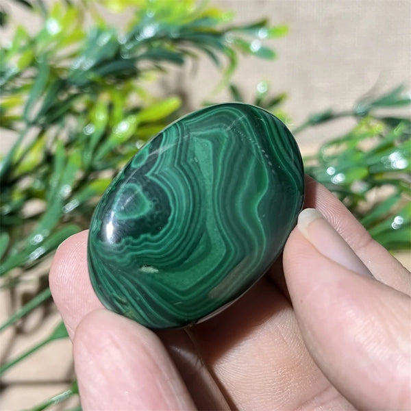 Green Malachite Palm Stone-ToShay.org