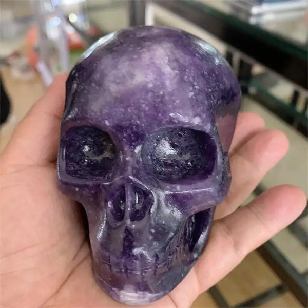 Purple Lepidolite Skull-ToShay.org