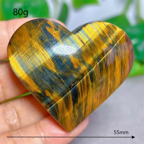Yellow Blue Tiger Eye Heart-ToShay.org