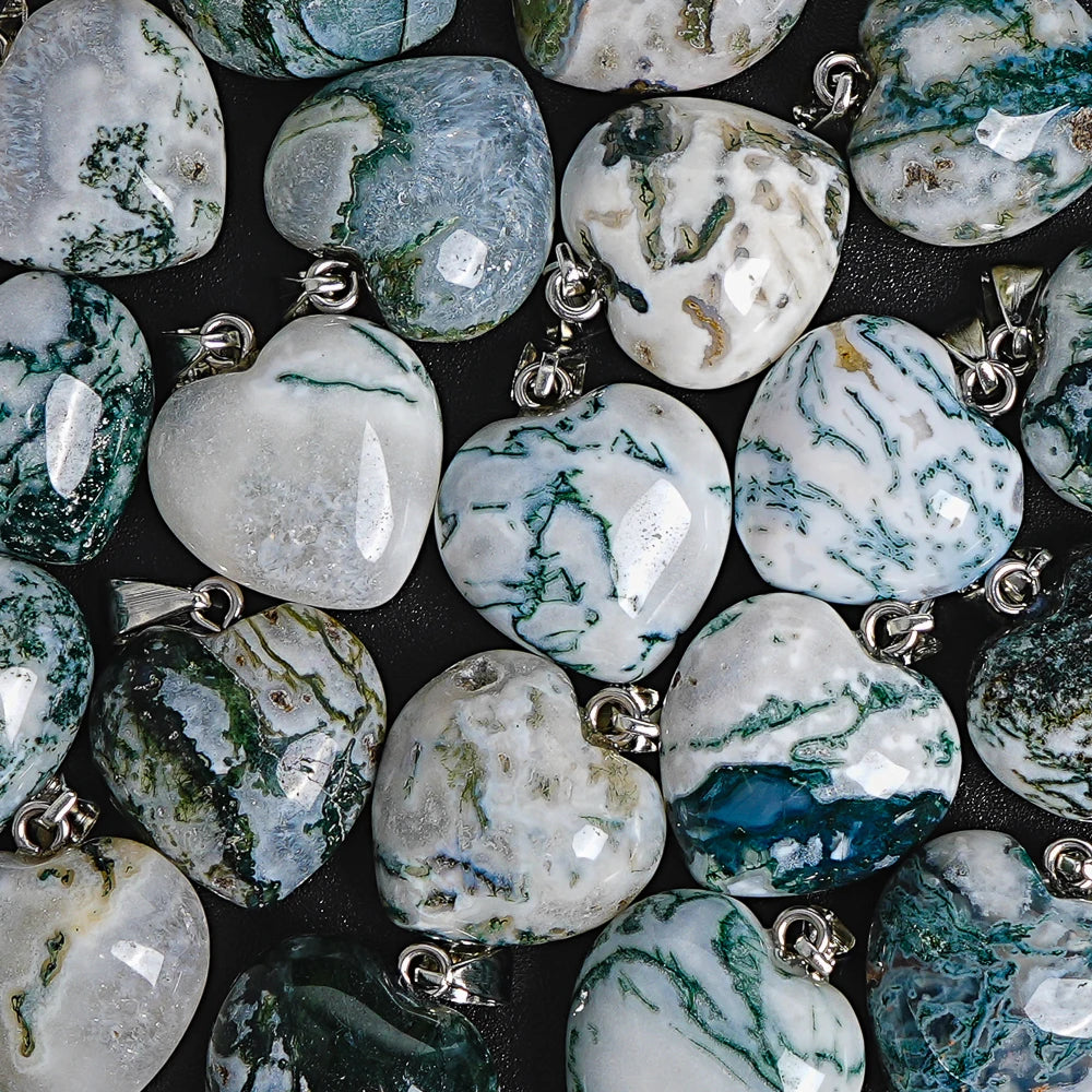 Green White Striped Jade Hearts-ToShay.org