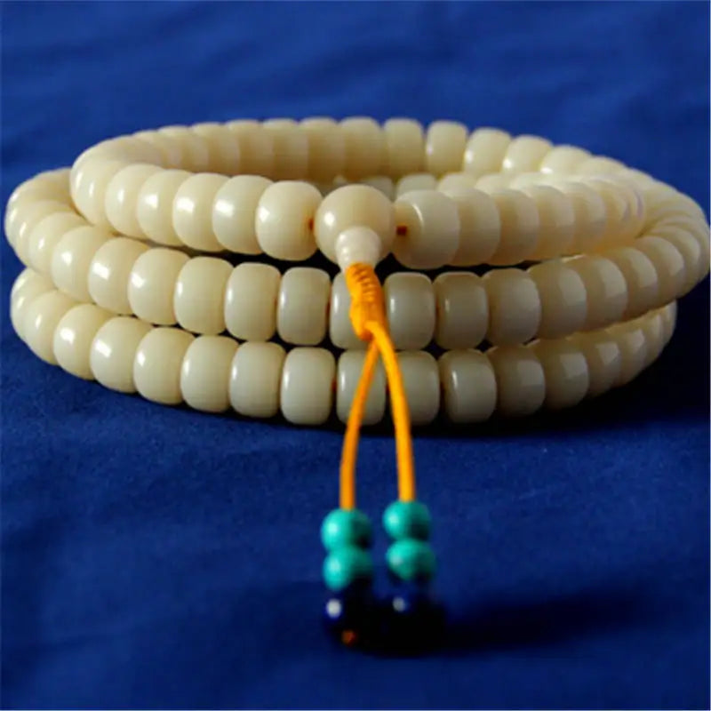 White Bodhi Prayer Mala-ToShay.org
