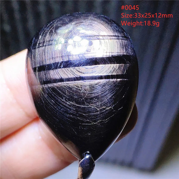 Silver Black Hypersthene Pendant-ToShay.org