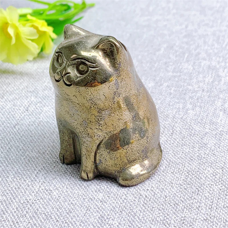 Gold Pyrite Howlite Cat-ToShay.org