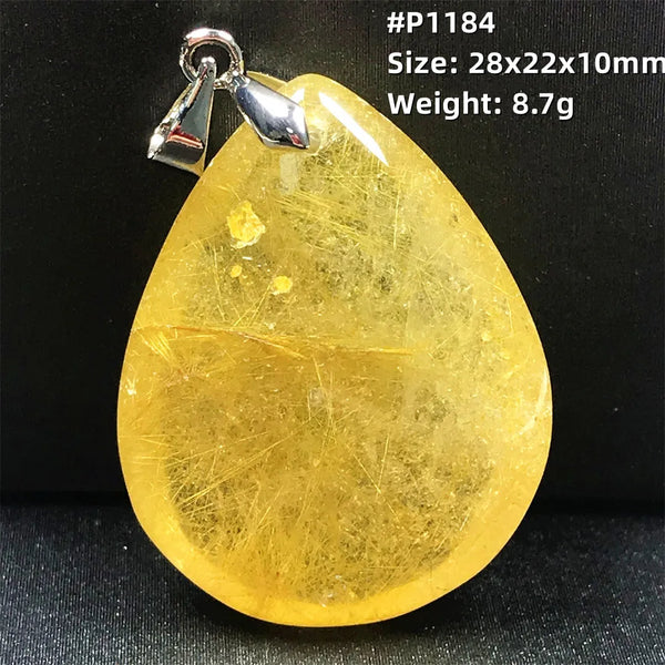 Gold Rutilated Quartz Pendant-ToShay.org