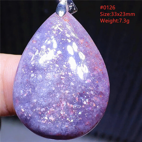 Blue Blood Red Lolite Pendant-ToShay.org