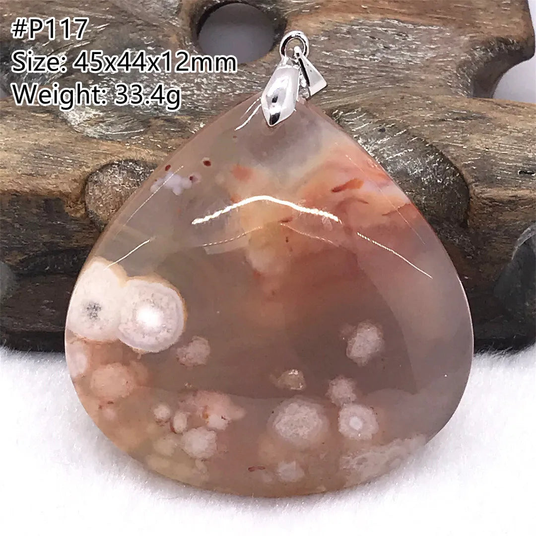 Pink Cherry Agate Pendant-ToShay.org