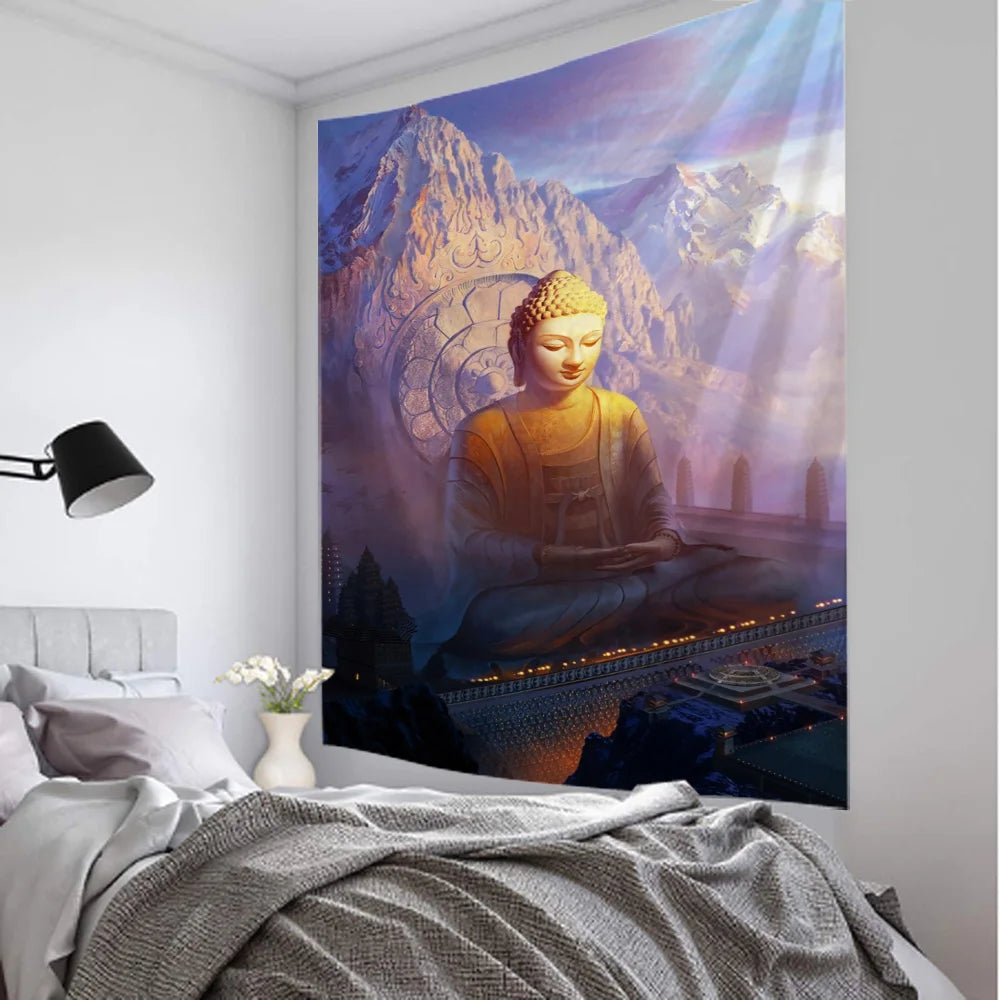 Buddha Lotus Tapestry-ToShay.org