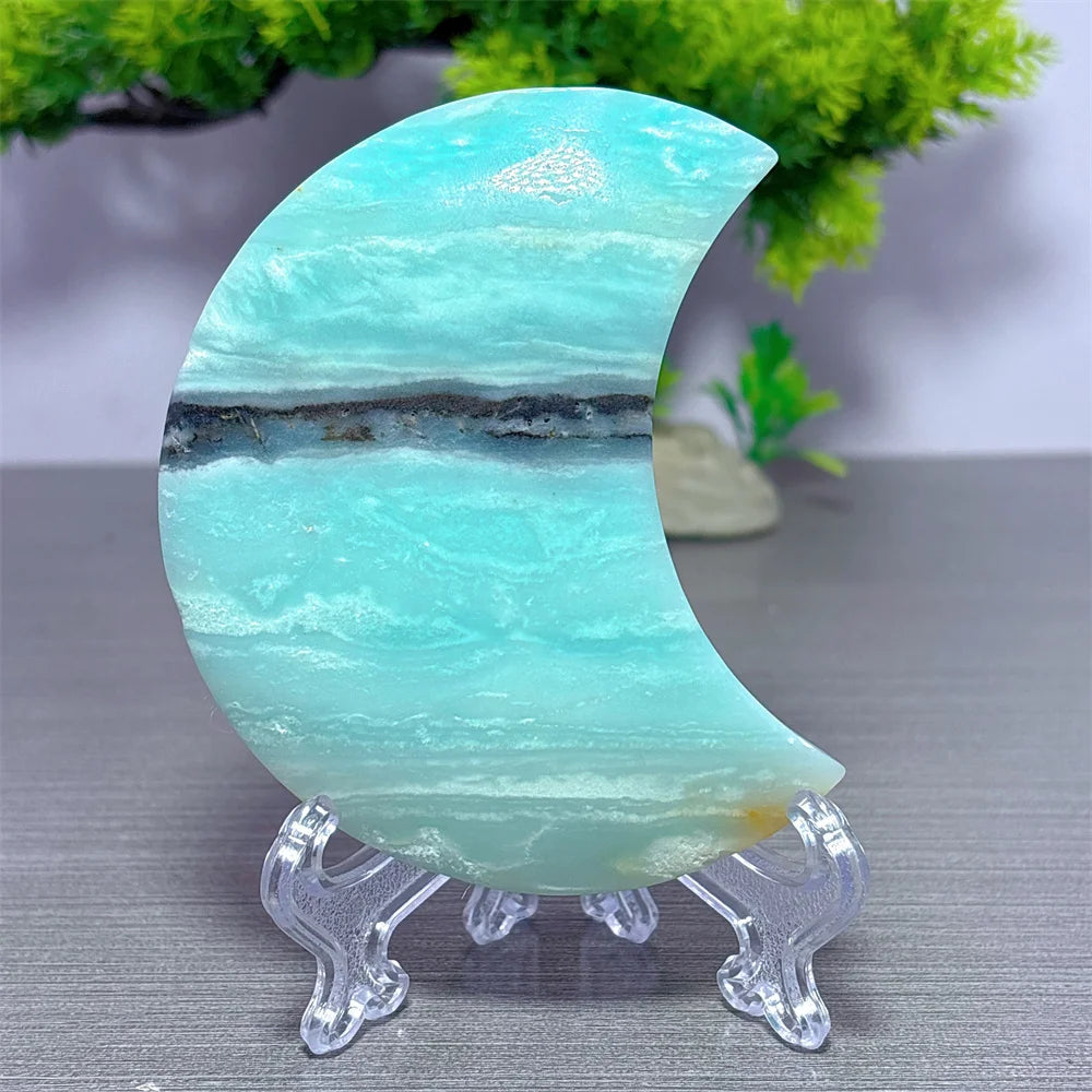 Blue Calcite Moon-ToShay.org