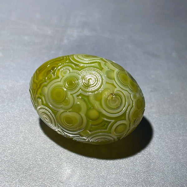 Green Gobi Flower Eye Agate-ToShay.org