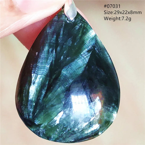 Green Seraphinite Pendant-ToShay.org