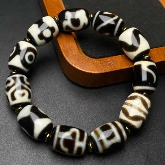 Tibetan Agate Dzi Bracelet-ToShay.org