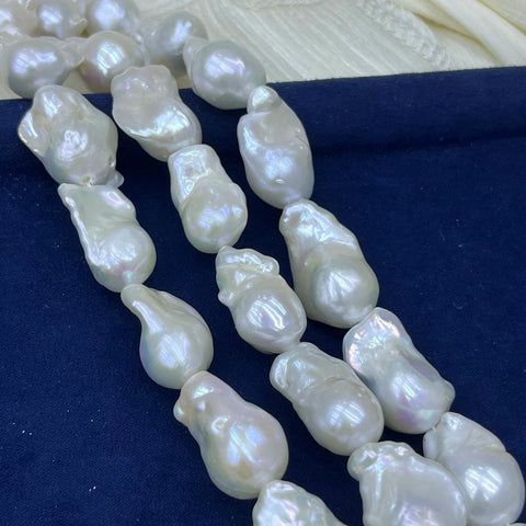 White Pearl Baroque Beads-ToShay.org