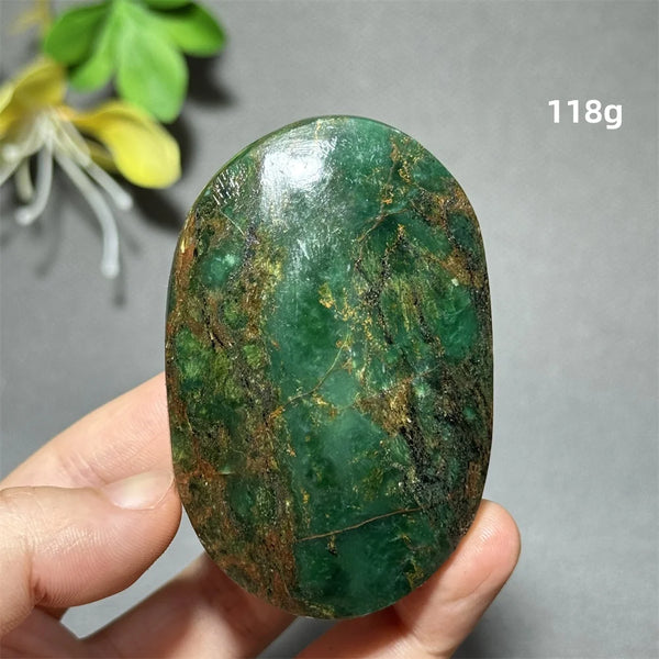 Green Emerald Quartz Palm Stone-ToShay.org
