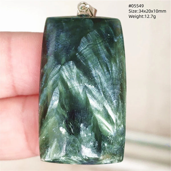 Green Seraphinite Pendant-ToShay.org