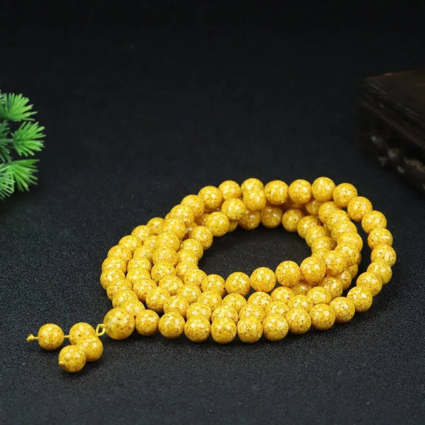Yellow Cinnabar Prayer Beads-ToShay.org