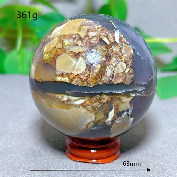 Green Fluorescent Volcanic Agate Ball-ToShay.org