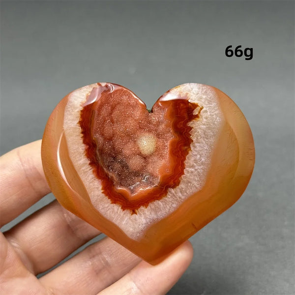 Red Agate Geode Heart-ToShay.org