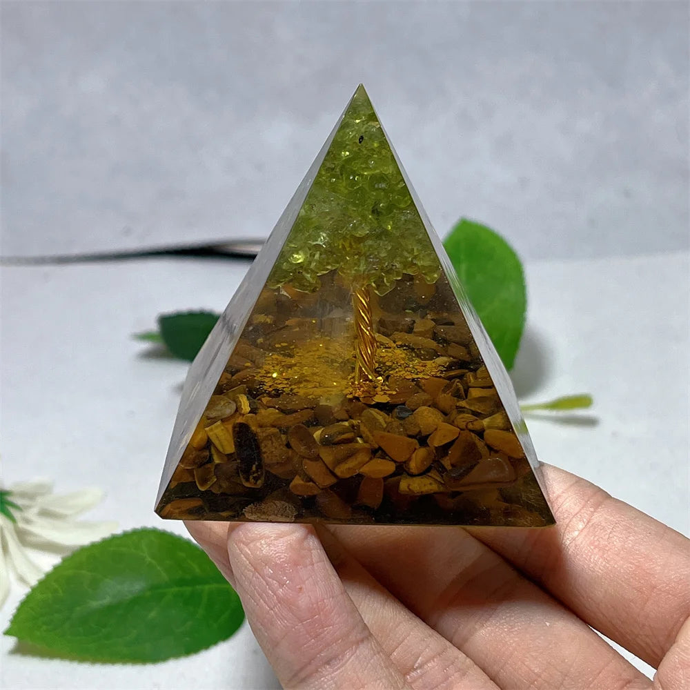 Energy Tiger Eye Pyramid Tree-ToShay.org