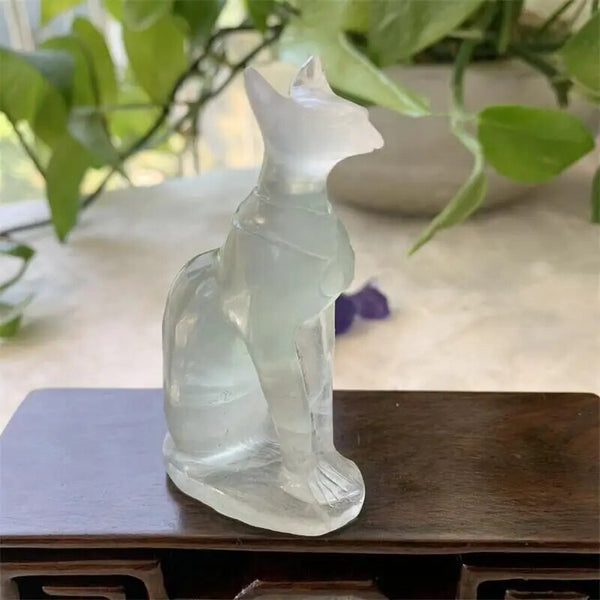 Fluorite Cat Statues-ToShay.org