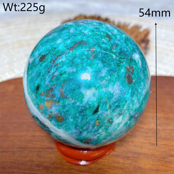 Green Jasper Pyrite Ball-ToShay.org