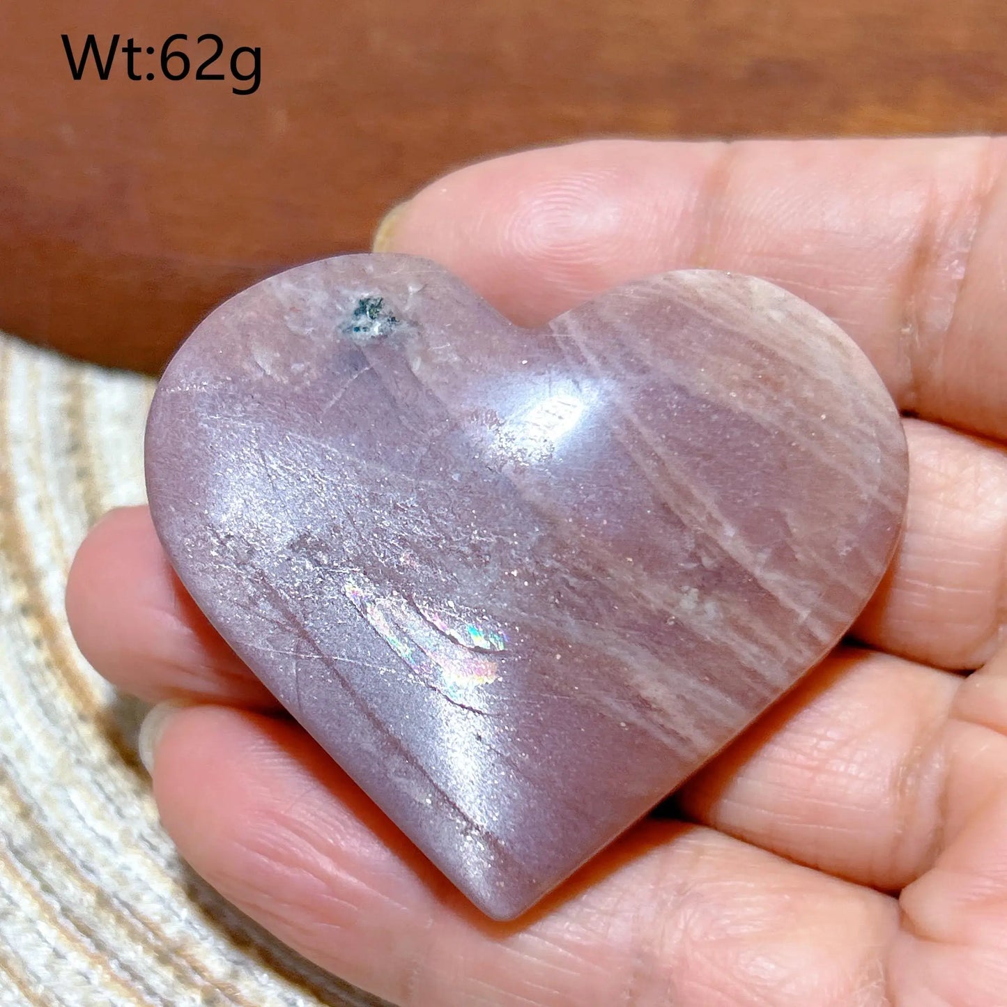 Orange Sunstone Heart-ToShay.org