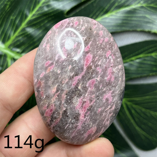 Pink Rhodonite Palmstone-ToShay.org