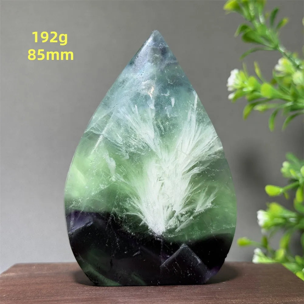Green Feather Fluorite Torch-ToShay.org
