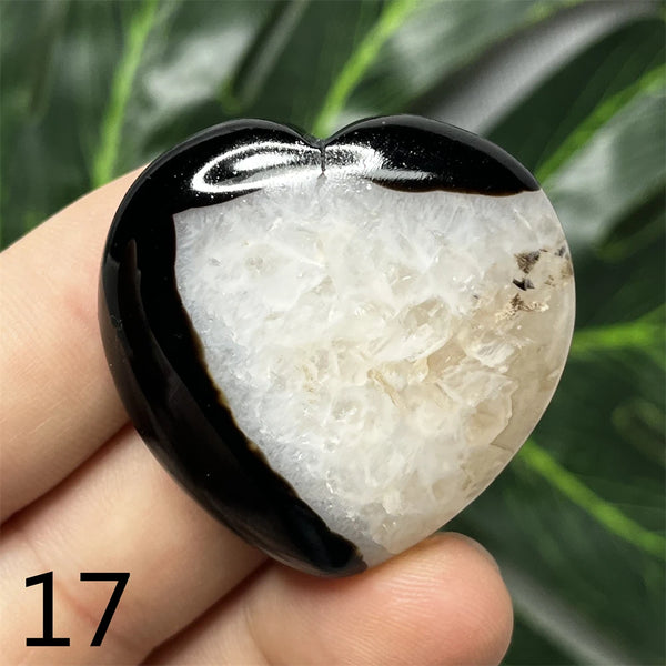 Black Agate Geode Heart-ToShay.org