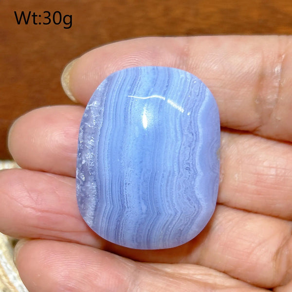 Blue Lace Agate Palm Stone-ToShay.org