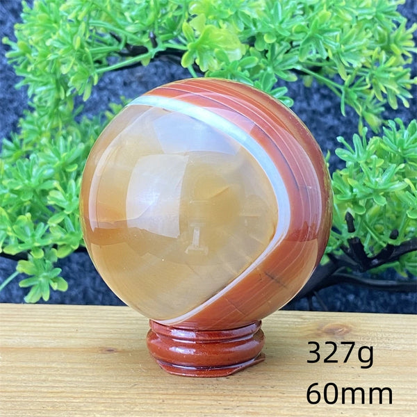 Red Striped Agate Ball-ToShay.org