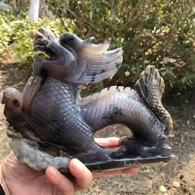 Grey Agate Dragon-ToShay.org