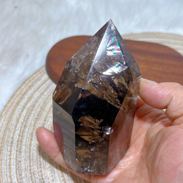 Smokey Rainbow Quartz Point-ToShay.org