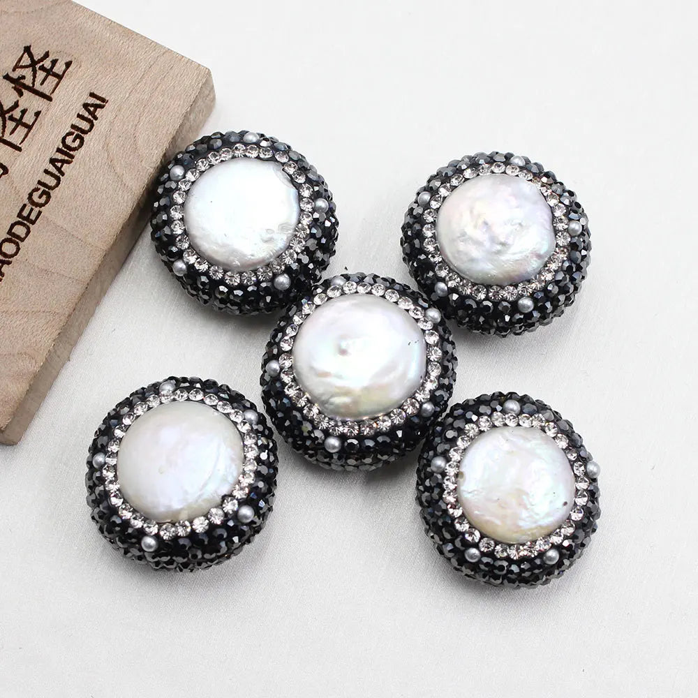 White Pearl Coin Beads-ToShay.org