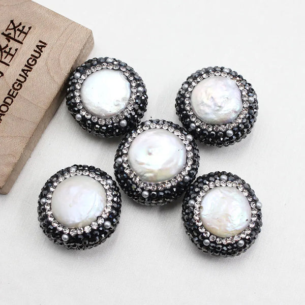 White Pearl Coin Beads-ToShay.org