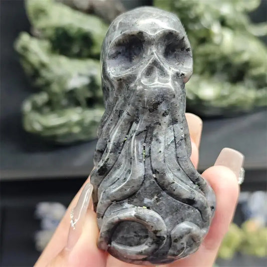 Grey Yooperlite Octopus Skull-ToShay.org