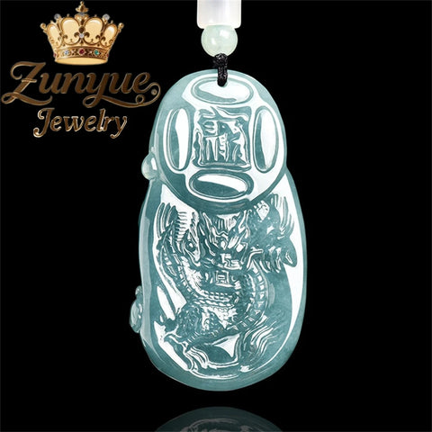Blue Jadeite Fortune Pendant-ToShay.org