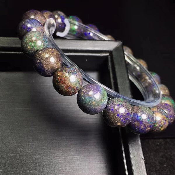 Black Opal Bead Bracelet-ToShay.org
