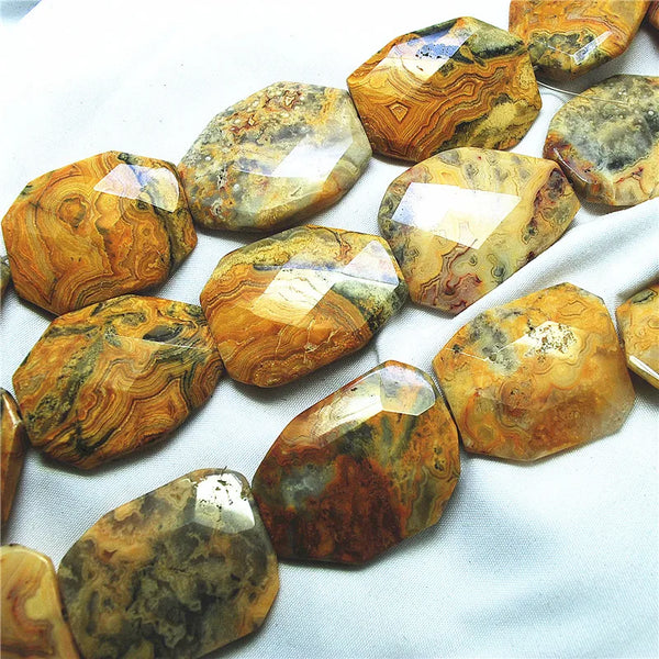 Yellow Crazy Agate Beads-ToShay.org
