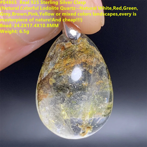 Black Rutilated Quartz Pendants-ToShay.org