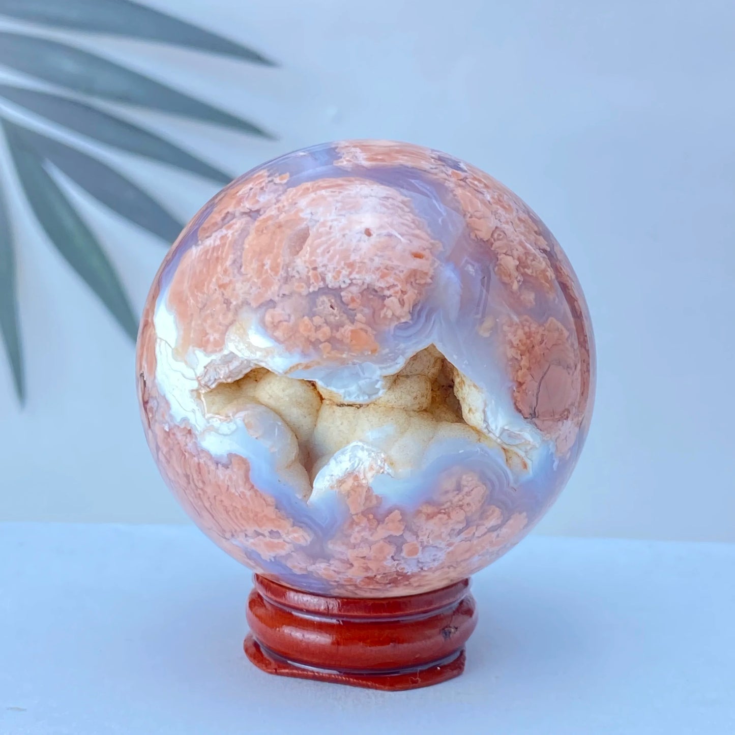 Pink Rose Hermosa Quartz Ball-ToShay.org