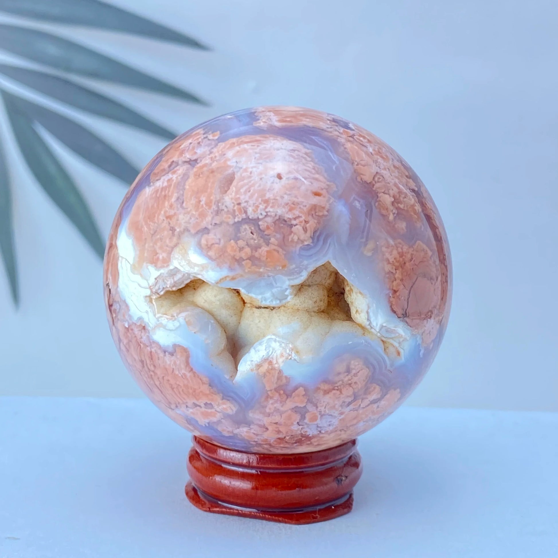 Pink Rose Hermosa Quartz Ball-ToShay.org